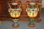 Late 19th c. Sarreguemines vases