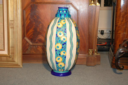 Big Art Deco Longwy vase