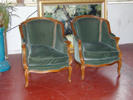 Louis XV-style wing chairs