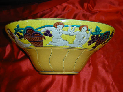 Longwy enamels bowl