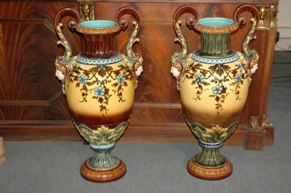 Vases Sarreguemines fin XIXe