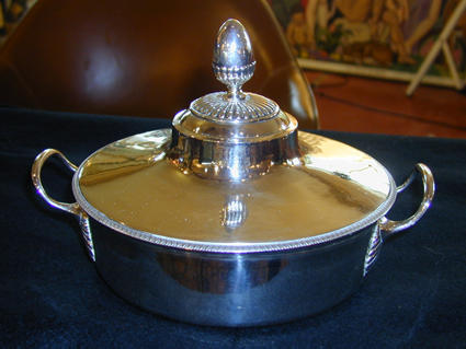 Solid silver vegetable dish