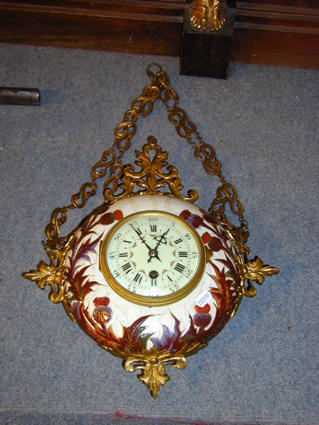 Double-faced Longwy wall clock