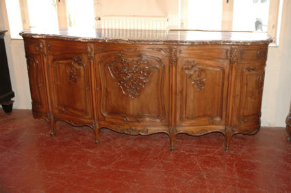 Late 19th c. Louis XV-style dining-room suite