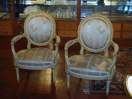 Louis XVI-style armchairs