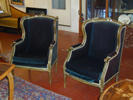 Louis XVI-style wing chairs