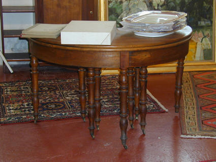 19th century half-moon table