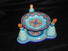 Longwy enamels centerpiece