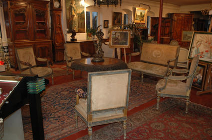 Louis XVI-style sofa and armchairs