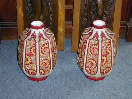 Vases en émaux de Longwy