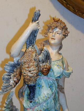 19th century earthenware statues