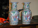 Vases en porcelaine de Canton XIXe