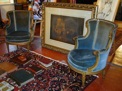 Napoleon III wing chairs