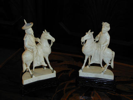 Couple of ivory dignitaries