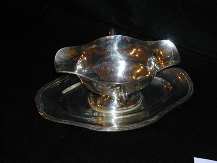 Silver sauce boat