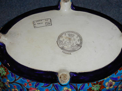 Longwy enamels jardiniere
