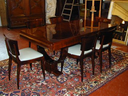 Mahogany table and 6 chairs