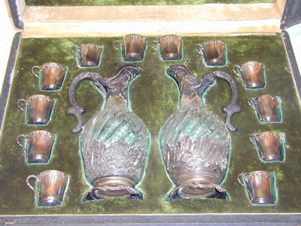 19th century aiguieres and tumblers
