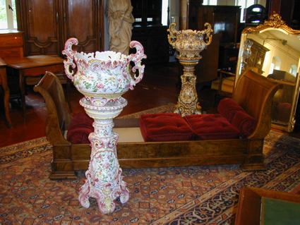 19th century flowerpot holders and columns