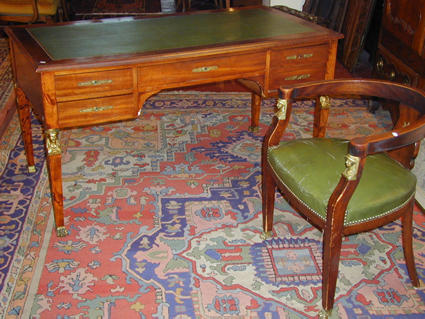 Empire-style desk and its armchair