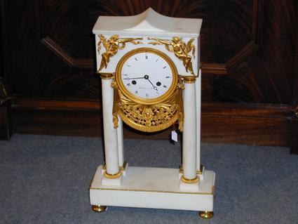 Empire portico clock