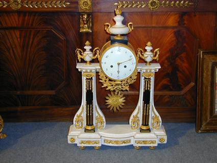 Louis XVI portico clock