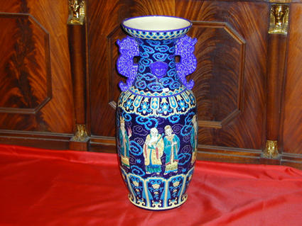 Vase Longwy M.P. CHEVALLIER