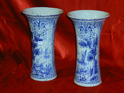 18th century DELFT earthenware vases